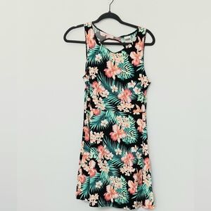 PINK Victoria's Secret Dress Women's Size L Tropical Hibiscus Print Vacation Fun